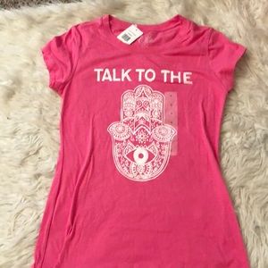 Hamsa Hand tee (pink)